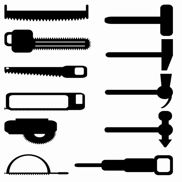 Saws and hammers symbols vector illustration — Stock Vector