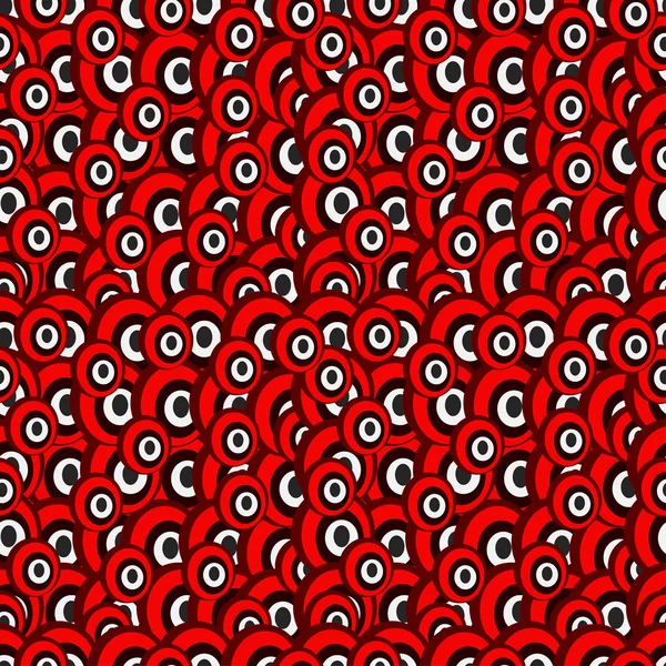 빨간 구슬 그림 완벽 한 패턴 벡터 — 스톡 벡터
