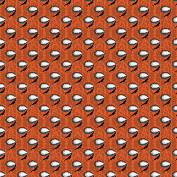 Abstracte gekleurde objecten op een mooie oranje achtergrond naadloze patroon — Stockvector