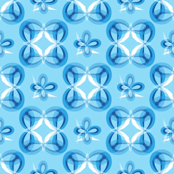 青色の背景の壁紙美しいベクターのシームレスなパターン — ストックベクタ