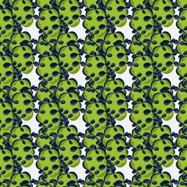 green abstract objects on a white background seamless pattern vector illustration