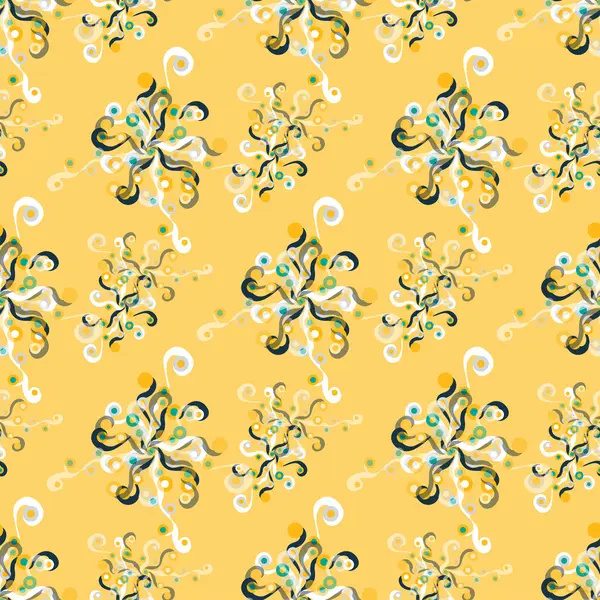 Abstract flowers on a light background seamless pattern vector illustration — 图库矢量图片