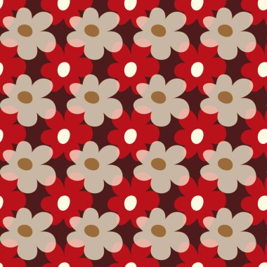 beautiful colored flowers seamless pattern vector illustration