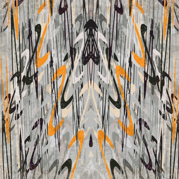 Hermosas ondas abstractas en un estilo retro en el fondo gris efecto grunge vector ilustración — Vector de stock