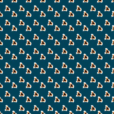 abstract colored hearts on a blue background seamless pattern vector illustration
