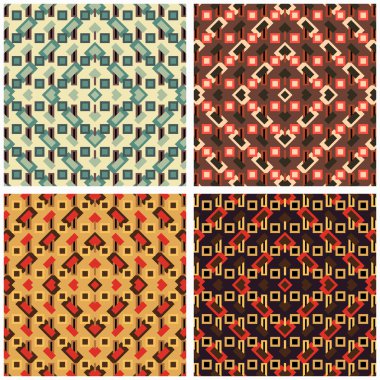 colored polygons beautiful collection of geometric background vector illustration