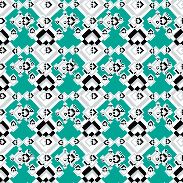 Polygones lumineux sur un fond vert motif sans couture illustration vectorielle — Image vectorielle