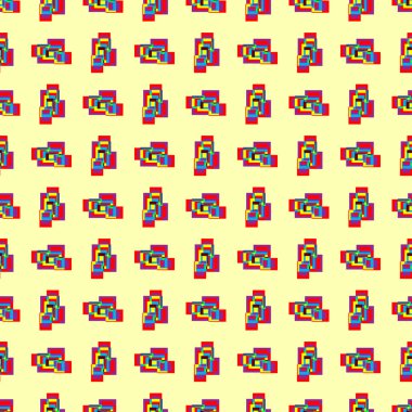 beautiful bright geometric polygons seamless pattern vector illustration