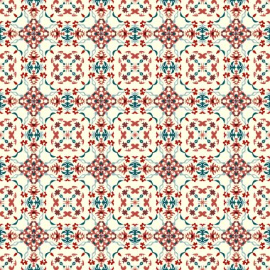 Beautiful seamless abstract pattern in retro style on a light background vector illustration