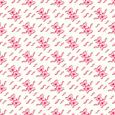 abstract pink hourglass on a white background seamless pattern vector illustration