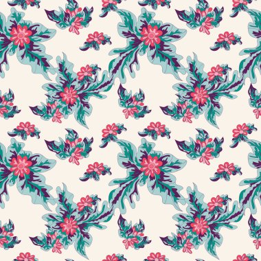 güzel renkli soyut çiçekler üzerinde bir açık renkli ihale seamless modeli