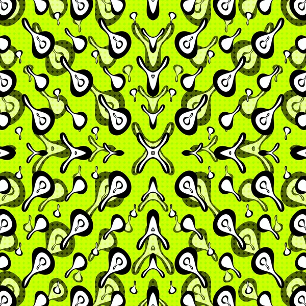 Objetos de color abstracto en una ilustración de vector de fondo verde — Vector de stock