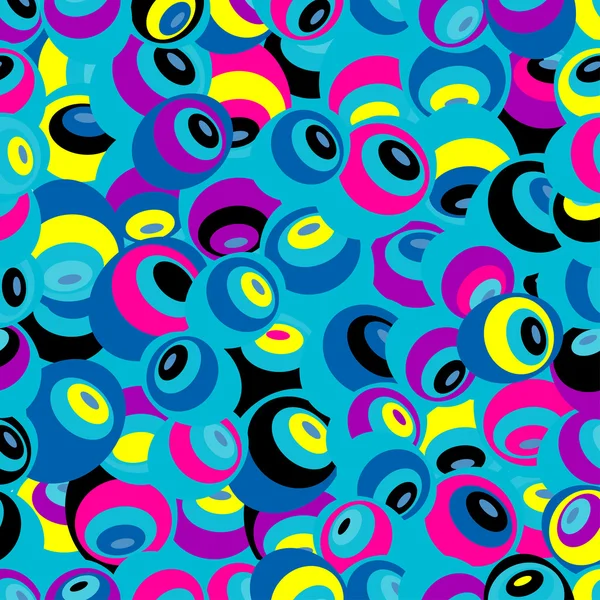 Όμορφη φωτεινά χρωματισμένα κύκλους γεωμετρικό υπόβαθρο εικονογράφηση φορέα — Διανυσματικό Αρχείο
