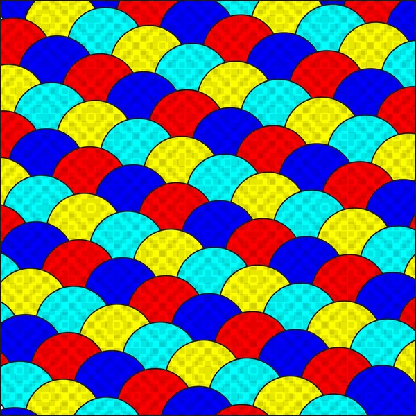 Kolorowe koła psychodeliczny tło geometrycznej ilustracja wektorowa — Wektor stockowy