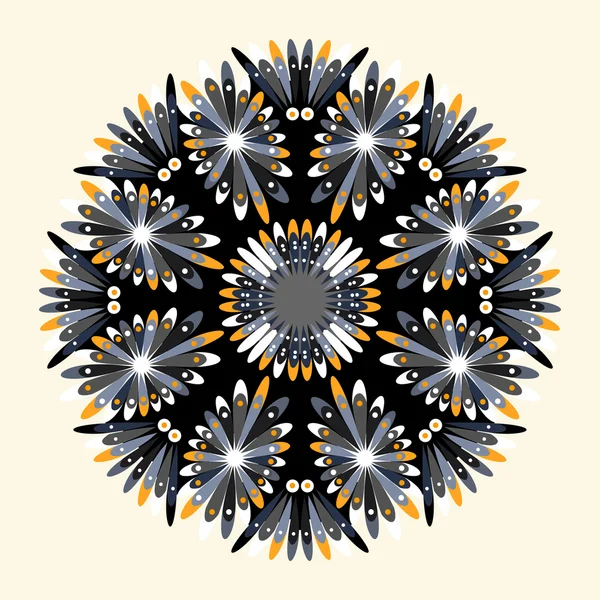 Mandala, ethnische Stammesornament. Vektorillustration — Stockvektor