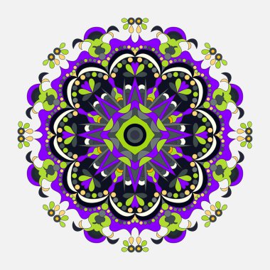 Mandala. Yuvarlak süsleme desen. Vintage dekoratif öğeler. vektör çizim