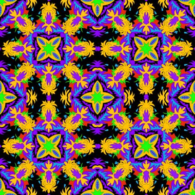 Güzel seamless modeli mandala ile süsleme. vektör çizim