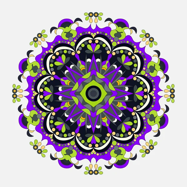 Mandala. Yuvarlak süsleme desen. Vintage dekoratif öğeler. vektör çizim — Stok Vektör
