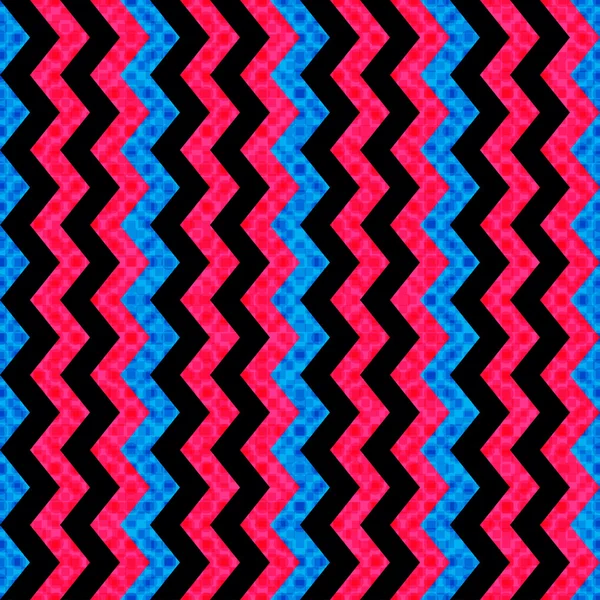 Rote schwarze und blaue Linien nahtlose geometrische Muster — Stockvektor