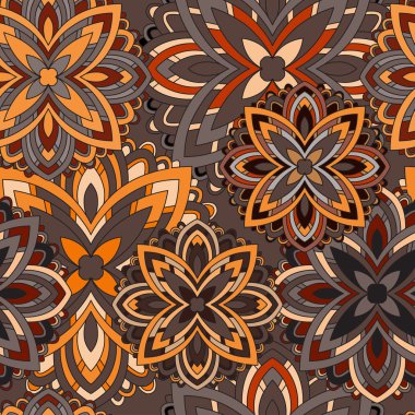 Güzel seamless modeli mandala ile süsleme. vektör çizim