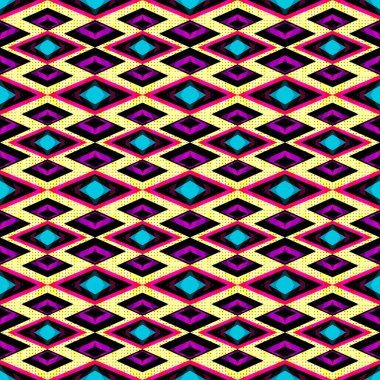 pembe ve mor çokgenler bir açık renkli kesintisiz geometrik desen