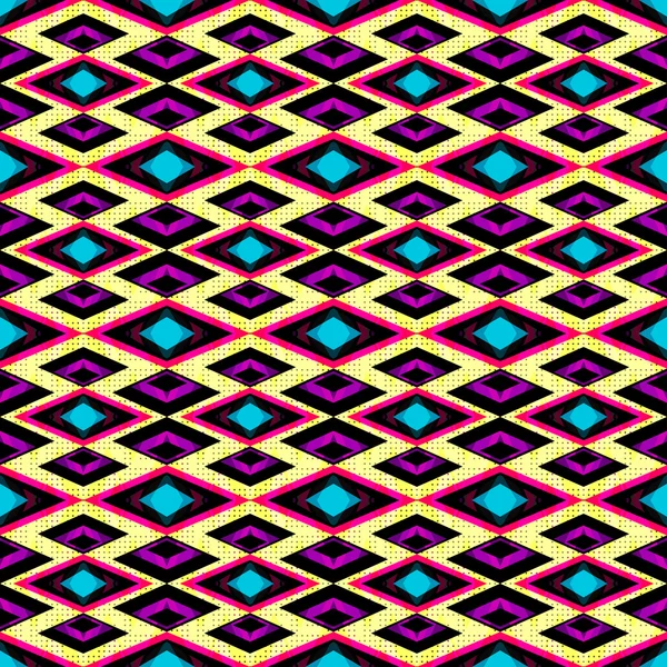 Polígonos rosa y púrpura sobre un fondo claro patrón geométrico sin costuras — Vector de stock