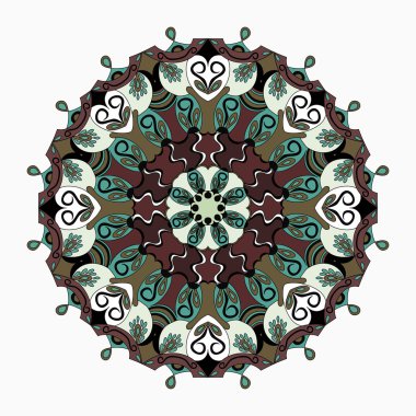 Mandala. Vintage öğeler. vektör çizim