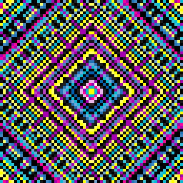 Pixel coloré fond psychédélique illustration vectorielle — Image vectorielle