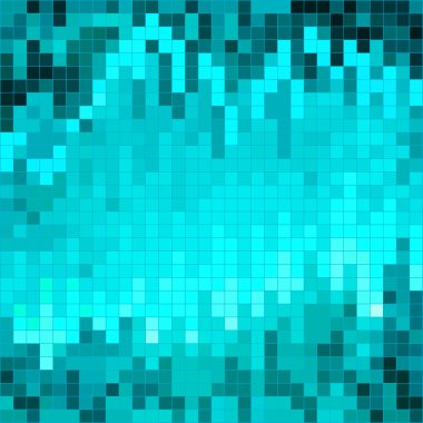 Piksel mavi geometrik renkli vektör çizim