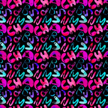 Grunge grafiti Dikişsiz desen vektör çizim renkli.