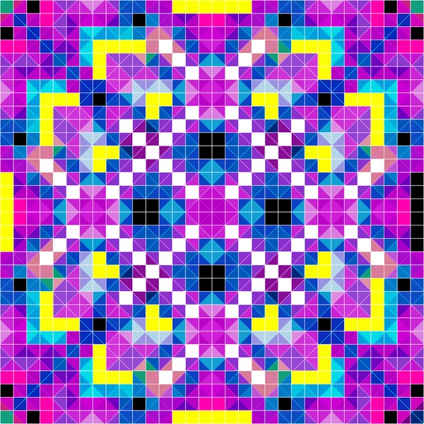 Pixel schöne psychedelische Muster Vektor Illustration — Stockvektor