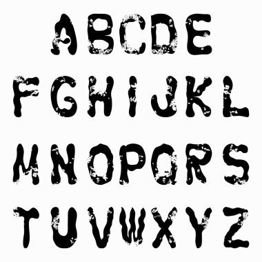 Graffiti font alphabet letters vector royalty free stock illustration