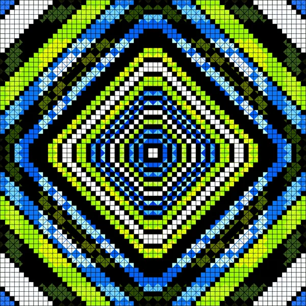 色付きピクセル サイケデリックな背景のベクトル図 — ストックベクタ