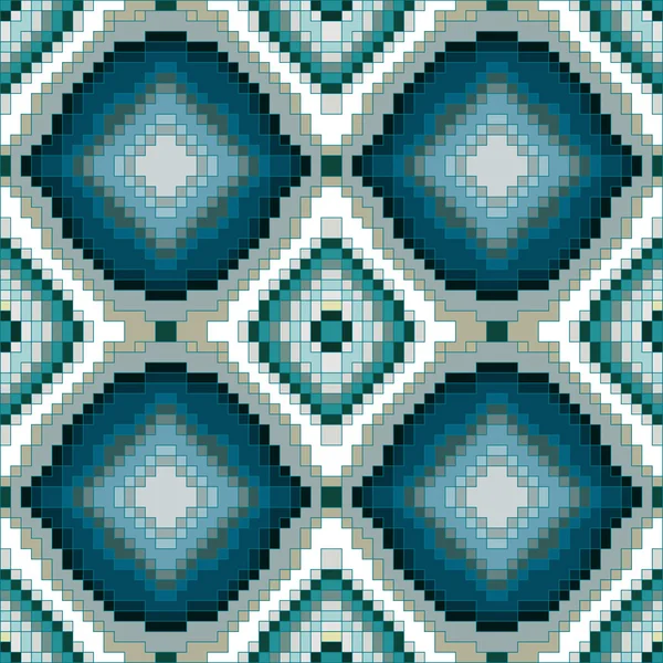 Pixely abstraktní geometrická bezešvé pattern vektorové ilustrace — Stockový vektor