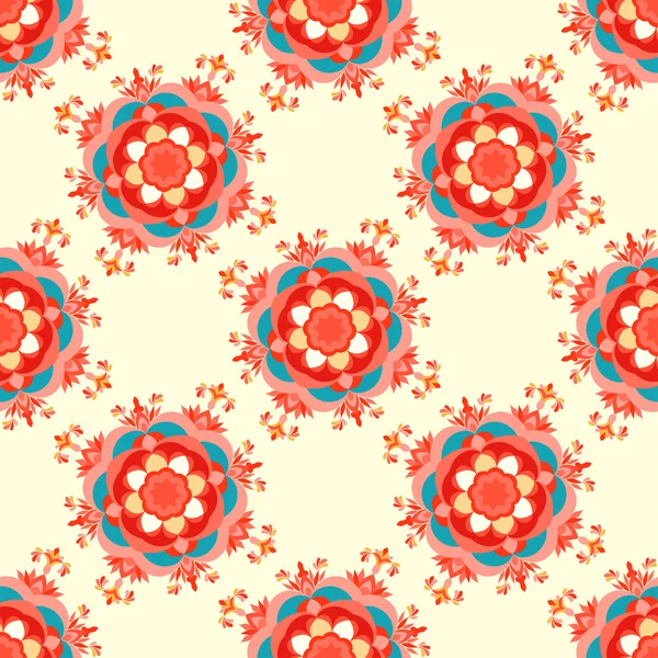 Ornament beautiful seamless pattern with mandala. beautiful background — Stock Vector