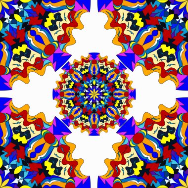 Güzel seamless modeli mandala ile süsleme. vektör çizim