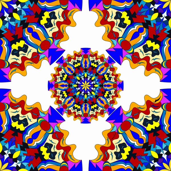 Ornament beautiful seamless pattern with mandala. vector illustration — Stock Vector