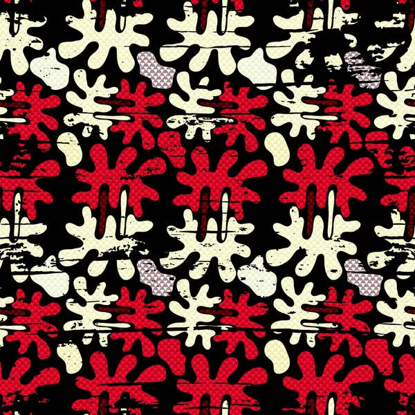 Grunge graffiti coloré motif sans couture vectoriel illustration — Image vectorielle