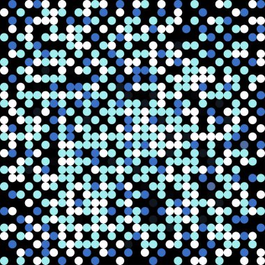 Kesintisiz geometrik arka plan küçük renkli topları bir siyah arka plan