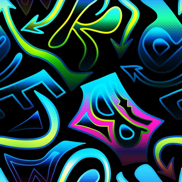 Graffiti Hintergrund nahtlose Textur — Stockvektor