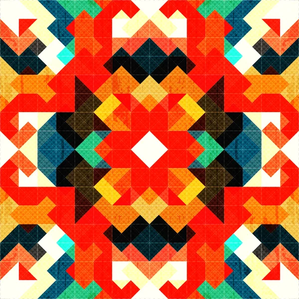 Pixels beautiful abstract geometric seamless pattern vector illustration — Stock Vector