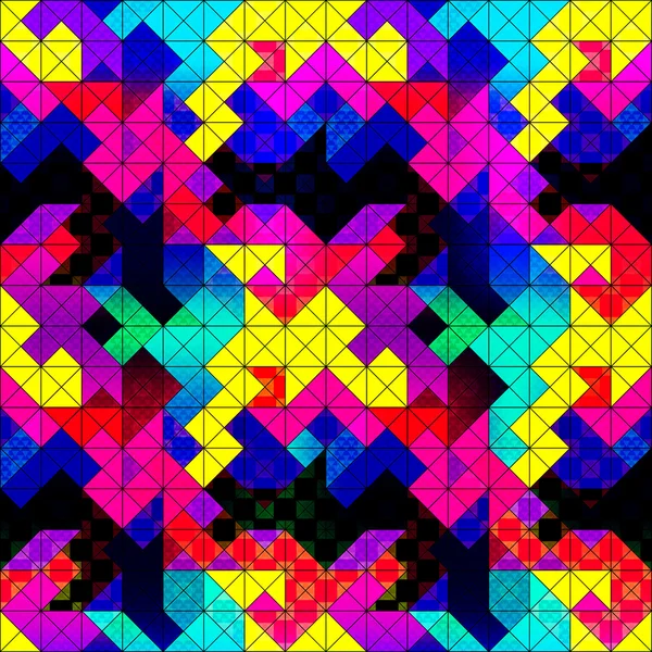 Małych pikseli ilustracji wektorowych wzór geometryczny tło w kolorze — Wektor stockowy