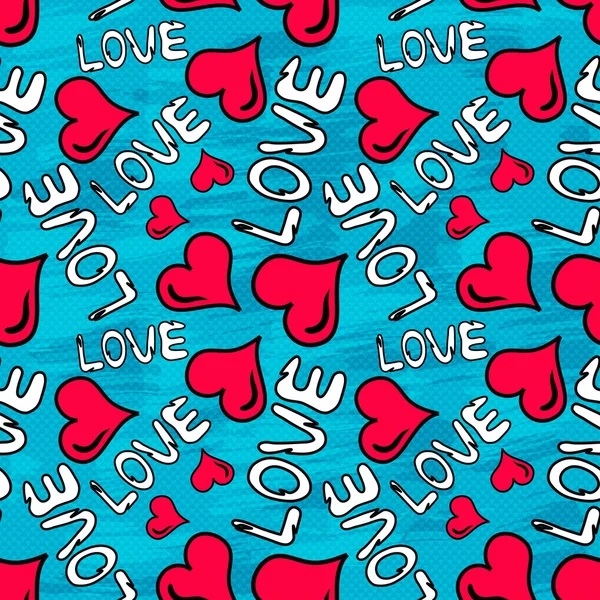 grafiti Sevgililer günü kesintisiz arka plan vektör çizim doku