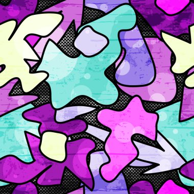 Graffiti arka plan sorunsuz doku telif ücretsiz stok illüstrasyon vektör