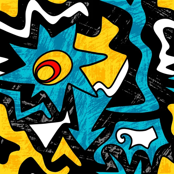 parlak grafiti geometrik seamless modeli grunge etkisi
