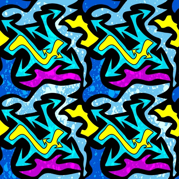 Graffiti grunge color sin costuras patrón vector ilustración — Archivo Imágenes Vectoriales