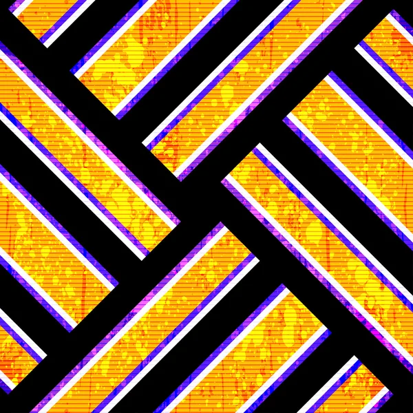 Zářivě oranžové polygonů na černém pozadí grunge textura pozadí geometrické — Stockový vektor