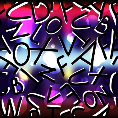 güzel renkli arka plan seamless modeli tek renkli harfler