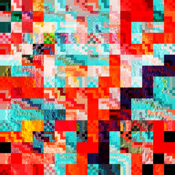 Beau motif sans couture de petits pixels colorés — Image vectorielle