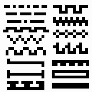 piksel tek renkli soyut semboller vektör çizim